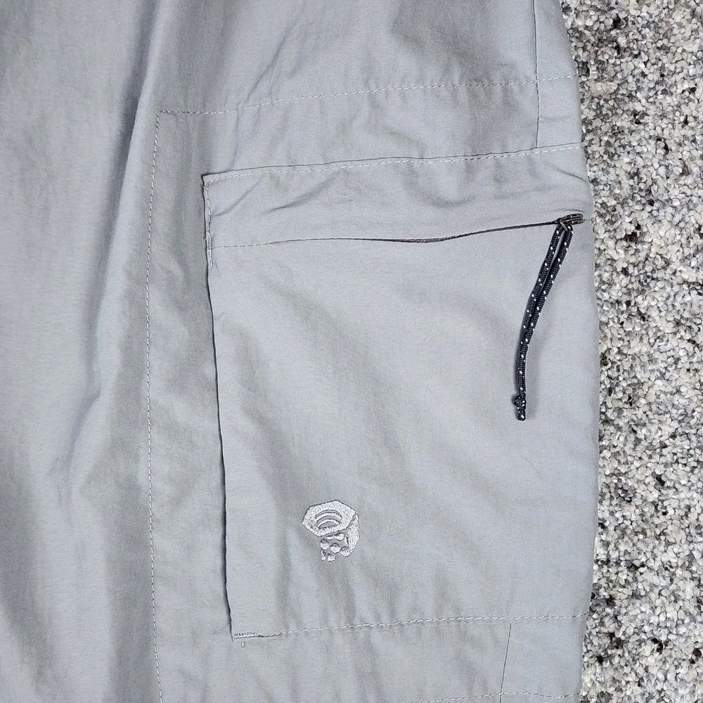 Mountain Hardwear Hiking Pants Womens 14 Gray Cargo Belted Outdoor Excellent